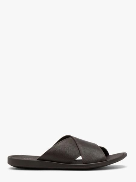 Brązowe klapki męskie. Brązowe klapki i japonki męskie Ryłko, bez wzorów, z materiału. W wyprzedaży za 199.99 zł.