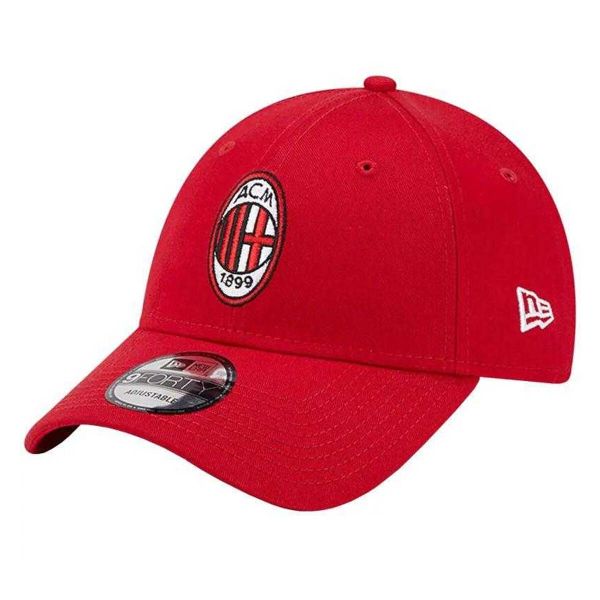 Męska Czapka Z Daszkiem Core 9FORTY AC Milan. Czerwone czapki męskie New Era, bez wzorów, sportowe. Za 173.99 zł.