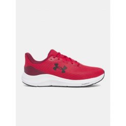 Buty do biegania męskie Under Armour Charged Pursuit 4cardinal. Czerwone buty do biegania męskie Under Armour, bez wzorów, bez zapięcia, do biegania. Za 209.99 zł.