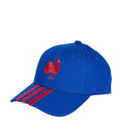 Czapka France 3-Stripes Baseball. Niebieskie czapki męskie ADIDAS, bez wzorów, sportowe. Za 119.00 zł.