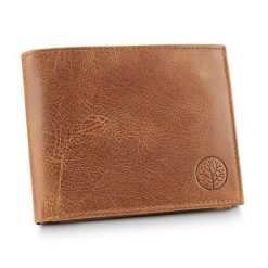 Portfel męski BETLEWSKI BPM-BB-68 brązowy. Brązowe portfele męskie Betlewski, bez wzorów, ze skóry. Za 119.99 zł.