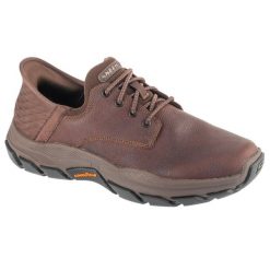 Buty sportowe Sneakersy męskie, Slip-Ins: Respected - Garrett. Brązowe buty sportowe na co dzień męskie Skechers, m, bez wzorów, sportowe, bez ramiączek, bez kaptura, trekkingowe. Za 399.99 zł.