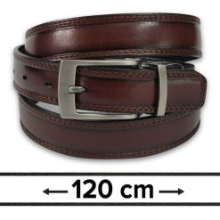 Dwustronny Pasek do Spodni, Czarno-Brązowy, 120 cm, Elegancki, Męski, Skórzany -ZET. Brązowe paski męskie Zet, bez wzorów, ze skóry, eleganckie. Za 89.00 zł.