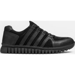 Czarne sneakersy męskie. Buty sportowe na co dzień męskie marki Kazar. Za 429.00 zł.