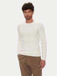 Guess Sweter M5YR07 Z3FC2 Biały Regular Fit. Białe kardigany męskie Guess, l, z aplikacjami, z wiskozy, bez ramiączek. Za 339.99 zł.