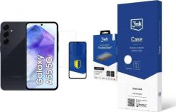 Smartfon Samsung Galaxy A55 5G 8/128GB Black Enterprise Edition (SM-A556BZK) + FlexibleGlass + Etui Clear Case. Czarne smartfony SAMSUNG. Za 1,603.00 zł.