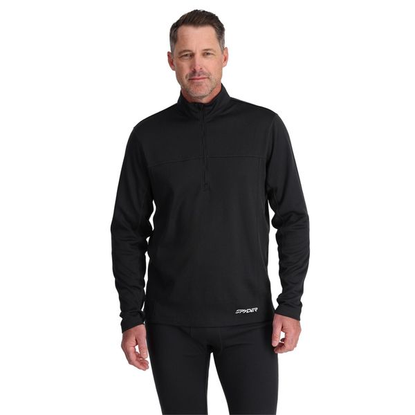 Koszulka termoaktywna męska Spyder Charger 1/2 Zip. Czarne bielizna termoaktywna męska Spyder, l, bez wzorów, bez ramiączek, narciarskie. Za 349.99 zł.