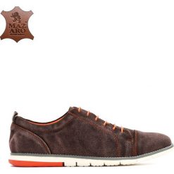 Brązowe Skórzane Półbuty Lergens. Buty sportowe na co dzień męskie marki Born2be. Za 199.99 zł.
