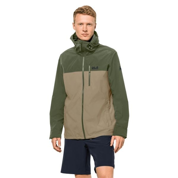 Kurtka wodoodporna Jack Wolfskin Desert Wind. Zielone kurtki męskie Jack Wolfskin, m, bez wzorów, z syntetyku, bez ramiączek, bez kaptura. Za 535.00 zł.