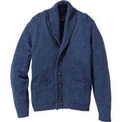 Sweter rozpinany Regular Fit bonprix ciemnoniebieski melanż. Kardigany męskie marki bonprix. Za 59.99 zł.