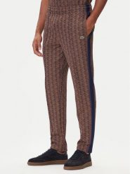 Lacoste Spodnie dresowe XH1440 Brązowy Regular Fit. Brązowe spodnie dresowe męskie Lacoste, bez wzorów, z bawełny. Za 539.99 zł.