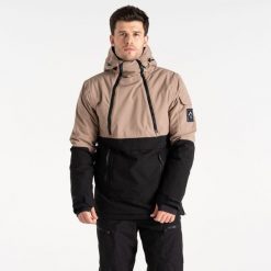 Kurtka narciarska męska T-Bar Overhead. Brązowe kurtki narciarskie i snowboardowe męskie Dare 2B, na zimę, m, bez wzorów, bez kaptura, narciarskie. Za 349.99 zł.