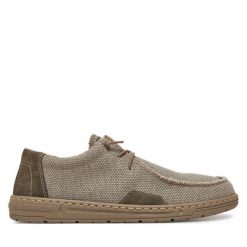 Półbuty Rieker. Szare codzienne półbuty męskie Rieker, bez wzorów, bez obcasa, bez zapięcia. Za 319.99 zł.