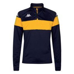 Bluza Kappa Dovare. Niebieskie bluzy nierozpinane męskie Kappa, s, bez wzorów, sportowe, bez ramiączek, bez kaptura. W wyprzedaży za 129.85 zł.