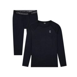 Koszulka z wełny merynosów termoutwardzalna – mężczyźni – koszula + legginsy 3/4. Czarne koszule męskie POEDERBAAS, m, bez wzorów, z wełny, bez kołnierzyka, bez ramiączek. W wyprzedaży za 438.12 zł.