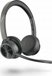 Poly Voyager 4320 MS Teams Wireless Headset, Bluetooth, USB-A, +BT700 dongle, +Charging Stand, Black. Czarne słuchawki bluetooth Poly. Za 475.64 zł.