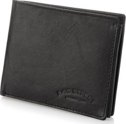 Bag Street CZARNY MĘSKI SKÓRZANY PORTFEL 992C BAG STREET 553. Czarne portfele męskie Bag Street, bez wzorów. Za 48.39 zł.