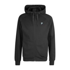 Bluza męska FILA Romulus Hooded Track. Czarne bluzy nierozpinane męskie Fila, m, bez wzorów, casualowe, bez ramiączek, bez kaptura. Za 209.99 zł.