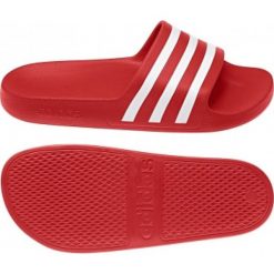 Czerwone Klapki adidas Adilette Aqua F35540. Czerwone klapki i japonki męskie ADIDAS, bez wzorów, z materiału. W wyprzedaży za 109.00 zł.