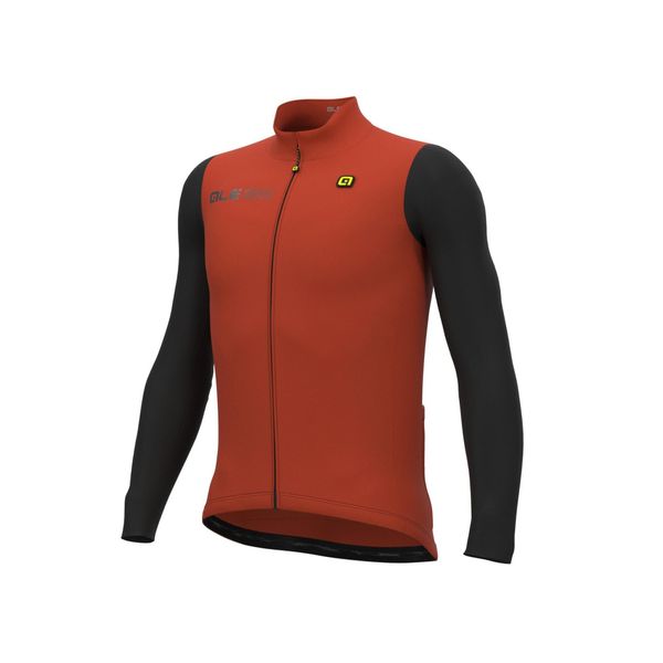 Bluza rowerowa męska Alé Cycling Solid Fondo 2.0. Brązowe bluzy nierozpinane męskie ALÉ CYCLING, m, bez wzorów, bez ramiączek, bez kaptura. Za 425.50 zł.