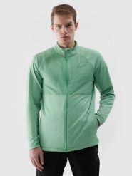 4F Bluza do biegania w terenie rozpinana bez kaptura męska - zielona 3XL. Zielone bluzy rozpinane męskie 4f, m, bez wzorów, z dzianiny, sportowe, bez ramiączek, bez kaptura. W wyprzedaży za 99.99 zł.