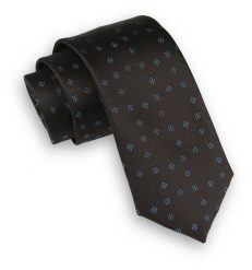 Ciemny Brązowy Elegancki Krawat -Angelo di Monti- 6 cm, Męski, w Figury Geometryczne. Brązowe krawaty i muchy męskie Angelo di Monti, bez wzorów, eleganckie. Za 45.00 zł.