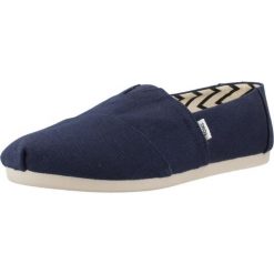 Sandały TOMS 10017660T Niebieski. Niebieskie buty zimowe męskie TOMS, bez wzorów, z tkaniny, sportowe, bez obcasa, bez zapięcia. Za 219.00 zł.