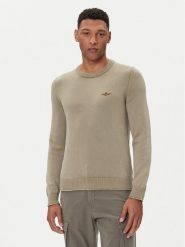 Aeronautica Militare Sweter 252MA1610UL00556 Khaki Regular Fit. Brązowe kardigany męskie Aeronautica Militare, m, bez wzorów, z bawełny, bez ramiączek. Za 639.99 zł.