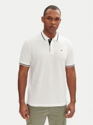 Tommy Jeans Polo DM0DM20745 Biały Regular Fit. Białe koszulki polo męskie Tommy Jeans, l, bez wzorów, z bawełny, bez kołnierzyka, bez ramiączek. Za 179.99 zł.