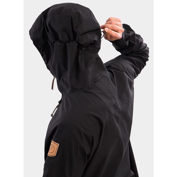 Kurtka przeciwdeszczowa męska Fjallraven Keb Eco-Shell Jacket. Czarne kurtki męskie Fjällräven, m, bez wzorów, sportowe, bez ramiączek, bez kaptura. Za 1,784.99 zł.