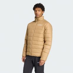Kurtka ocieplana Terrex Multi Essentials. Brązowe kurtki męskie ADIDAS, uniwersalny, bez wzorów, z puchu, sportowe, bez ramiączek, bez kaptura. Za 399.00 zł.