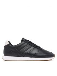 Calvin Klein Sneakersy Retro Runner Lth Tape YM0YM01381 Czarny. Czarne buty sportowe na co dzień męskie Calvin Klein, m, bez wzorów, ze skóry, retro, bez ramiączek, bez kaptura. Za 339.99 zł.