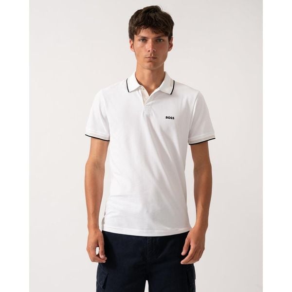 Polo BOSS Paul Natural (50506193-106). Białe koszulki polo męskie Hugo Boss, m, bez wzorów, sportowe, bez kołnierzyka, bez ramiączek. Za 319.00 zł.