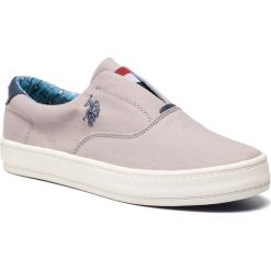 Tenisówki U.S. POLO ASSN. - Canvas GALAN4018S9/C1 Flag Grey. Szare trampki męskie U.S. Polo Assn., bez wzorów, z gumy, eleganckie, bez zapięcia. W wyprzedaży za 179.00 zł.