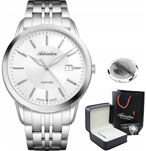 Zegarek Adriatica Zegarek męski VALIO z GRAWEREM. Zegarki męskie Adriatica. Za 788.00 zł.