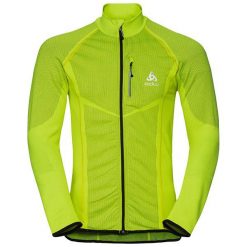 Odlo Bluza męska Midlayer full zip VELOCITY zielona r. L (612302). Bluzy bez kaptura męskie marki bonprix. Za 208.81 zł.