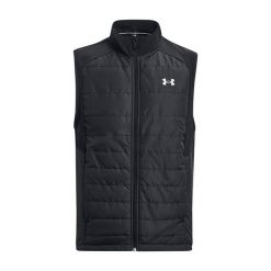 Bezrękawnik do biegania męski Under Armour Storm Session Run Vest. Czarne kurtki treningowe męskie Under Armour, m, bez wzorów, bez kaptura, do biegania. Za 379.99 zł.