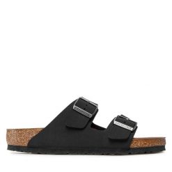 Klapki Birkenstock. Czarne klapki i japonki męskie Birkenstock, bez wzorów. Za 329.99 zł.