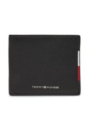 Tommy Hilfiger Portfel Central Mini Cc Wallet AM0AM13513 Czarny. Czarne portfele męskie Tommy Hilfiger, bez wzorów, ze skóry. Za 239.99 zł.