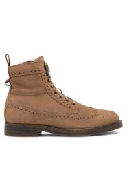 Sergio Bardi Kozaki HOLMES-02 MB Beżowy. Brązowe buty zimowe męskie Sergio Bardi, bez wzorów, ze skóry, bez obcasa, bez zapięcia. Za 179.99 zł.