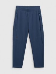 4F Spodnie dresowe męskie - granatowe S. Niebieskie spodnie dresowe męskie 4f, bez wzorów, z dresówki. Za 189.99 zł.