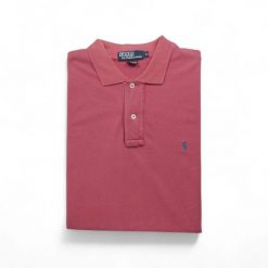 Second life - Krótki Rękaw Męskie Polo Czerwone - Stan dobry. Czerwone koszulki polo męskie Ralph Lauren, m, bez wzorów, sportowe, bez kołnierzyka, bez ramiączek. Za 76.10 zł.