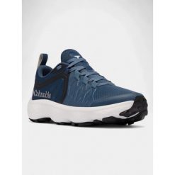 Buty turystyczne męskie Columbia Escape Thrive Titanium. Niebieskie buty trekkingowe męskie Columbia, bez wzorów, sportowe, bez obcasa, bez zapięcia. Za 559.00 zł.