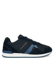 Tommy Hilfiger Sneakersy Runner Icon Mix FM0FM05679 Granatowy. Niebieskie buty sportowe na co dzień męskie Tommy Hilfiger, m, bez wzorów, ze skóry, bez ramiączek, bez kaptura. Za 409.99 zł.