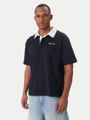 Guess Jeans Polo M6GP13 KCYM1 Granatowy Oversize. Niebieskie koszulki polo męskie Guess Jeans, m, z aplikacjami, z bawełny, bez kołnierzyka, bez ramiączek. Za 299.99 zł.