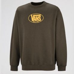 Bluza Vans Classic Oval Coal Brown. Żółte bluzy nierozpinane męskie Vans, xl, bez wzorów, bez ramiączek, bez kaptura. Za 296.06 zł.