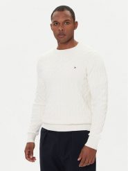 Tommy Hilfiger Sweter MW0MW33132 Écru Regular Fit. Kardigany męskie Tommy Hilfiger, m, bez wzorów, z bawełny, bez ramiączek. Za 599.99 zł.