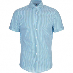Koszula - Slim fit - w kolorze błękitno-białym. Niebieskie koszule męskie Seidensticker, w paski, z bawełny, z klasycznym kołnierzykiem. W wyprzedaży za 90.95 zł.