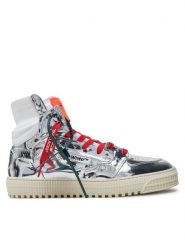 Off-White Sneakersy OMIA065F22LEA0067272 Srebrny. Szare buty sportowe na co dzień męskie OFF-WHITE, m, bez wzorów, ze skóry, bez ramiączek, bez kaptura. Za 2,019.00 zł.