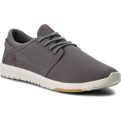 Sneakersy ETNIES - Scout 4101000419 Dark Grey/Red 065. Szare buty sportowe na co dzień męskie Etnies, z materiału, klasyczne. W wyprzedaży za 239.00 zł.